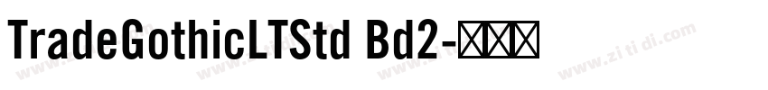 TradeGothicLTStd Bd2字体转换